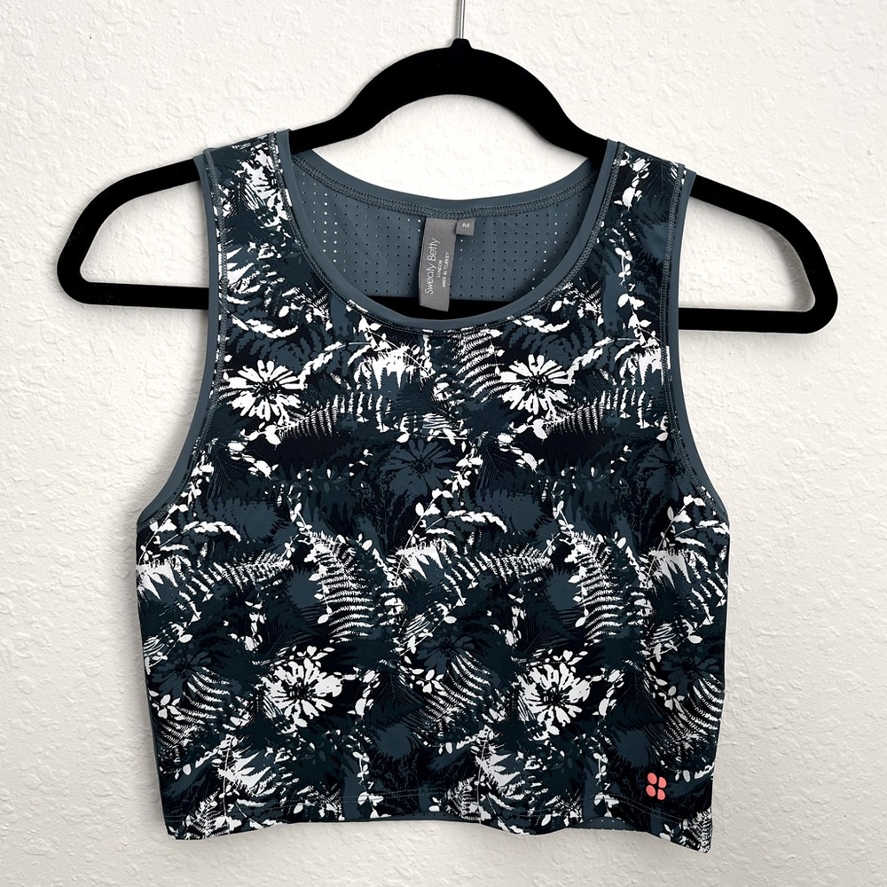 Sweaty Betty Crop Workout Tank Top Size M